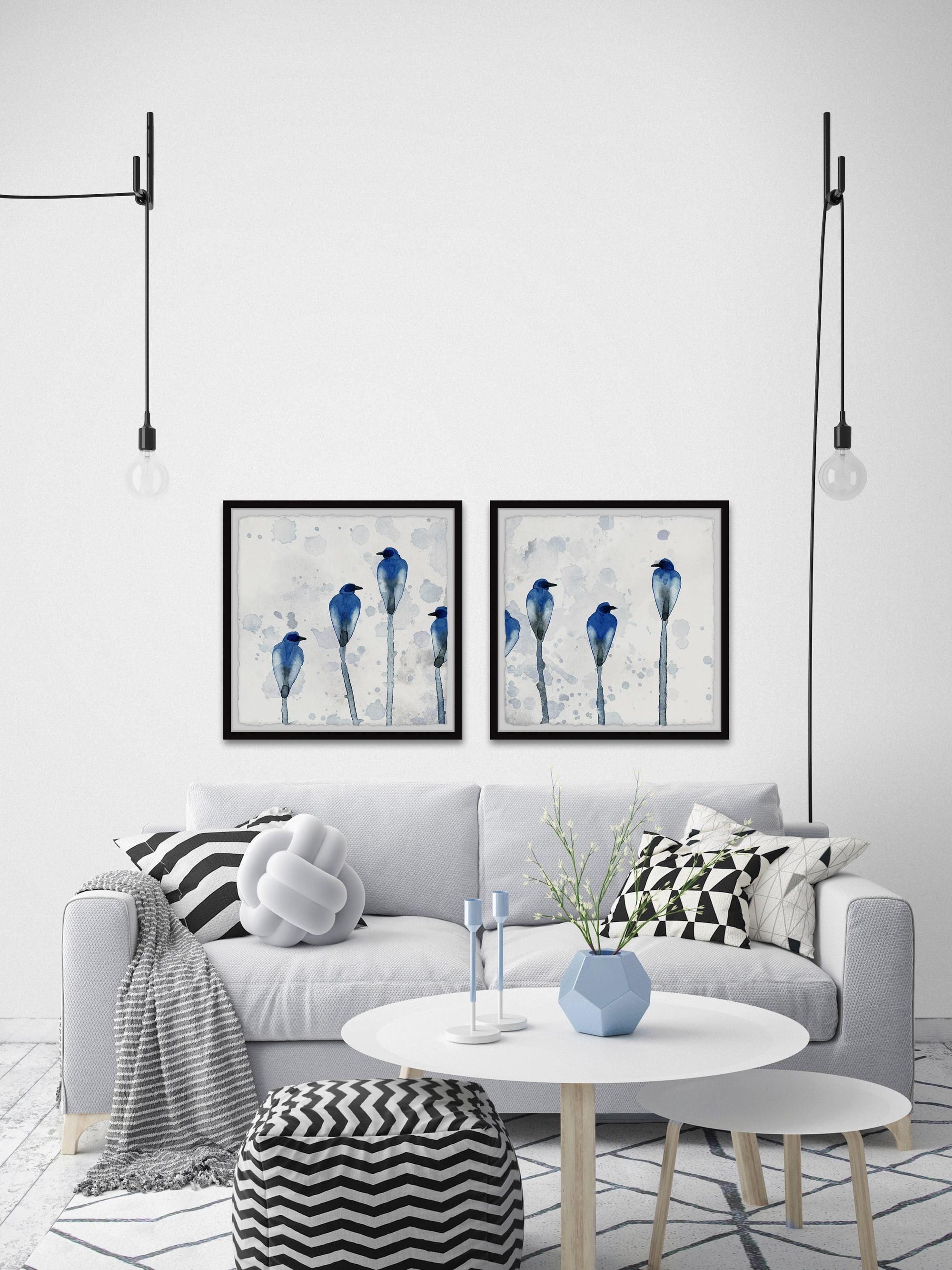 Marmont Hill Birds Framed Art Prints, Set of 2, by Parvez Taj