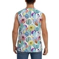 thumbnail image 4 of Lsque Cactus1 Print Men's Cotton Blend Sleeveless Muscle Shirts (S-3XL)- Moisture Wicking, Odor Protection, UPF 30+,Medium, 4 of 8