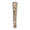 thumbnail image 2 of STEVE MADDEN Womens Beige Snakeskin Padded Kimari Pointed Toe Stiletto Boots 6.5 M, 2 of 4