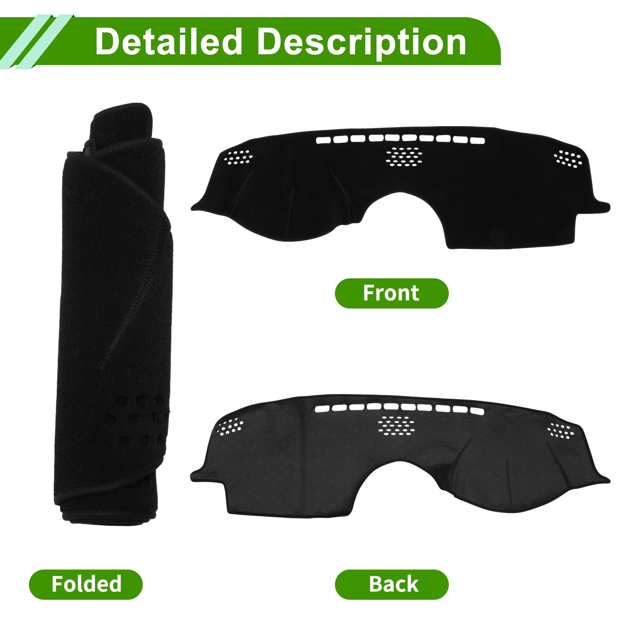 Unique Bargains Dashboard Cover for Lexus ES350 2007-2012 Dash Cover Mat Carpet Center Console Dash Cover Mat Car Interior Anti-Slip Polyester Black 1 Pc