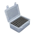 thumbnail image 1 of Caja de almacenamiento de pilas con 54 ranuras, organizador de pilas con tapa translúcida, soporte para pilas con forro de esponja para pilas AA y AAA, cajón para casa y oficina., 1 of 8