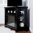 Walker Edison Black Corner Fireplace TV Stand for TVs Up to 50