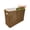 Deep brown, variant on Narrow Tall Plastic Wicker Storage Bin with Handles, Open Top Organizer for Sofa Side, Corner Gaps, Magazine Holder, Home Closet – Farmhouse