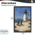 thumbnail image 4 of Stupell Industries Rustic Lodge Summer at Lighthouse Bay Black Floating Frame Canvas Art, 17 x 25, by Petals Prints Design, 4 of 8