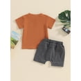 thumbnail image 3 of Big Little Brother Matching Outfit Baby Boy Short Sleeve Letter Print T Shirt Tops and Shorts Sets Summer Clothes, 3 of 7