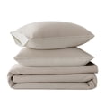 thumbnail image 6 of NSH by New Sega Home 4-Piece Beige Pinsonic Reversible Waffle Textured Quilt Set with Reversible Shams and Decorative Pillow, King, 6 of 9