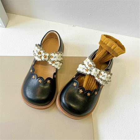 

Aayomet Little Girl s Adorable Princess Party Girls Dress Bow Princess Shoes Princess Flower Toddler Girls Sandals Size 8 Black 12.5
