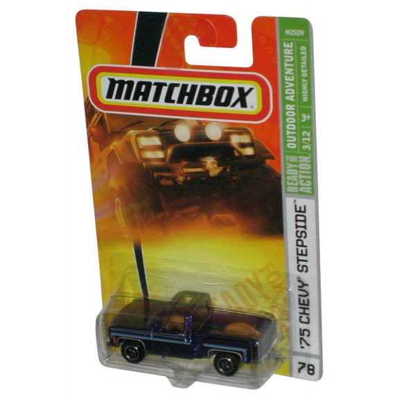Matchbox Outdoor Adventure 3/12 (2007) Purple '75 Chevy Stepside Truck #78