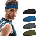 thumbnail image 1 of Diademas para correr para hombres, bandas para el sudor, bandas deportivas para el sudor, entrenamiento para hombres, fitness, gimnasio, yoga, paquete de 4, 1 of 4