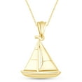 thumbnail image 2 of AFFY Sailboat Pendant Necklace In 14K Gold Plated 925 Sterling Silver 18" Chain, 2 of 3