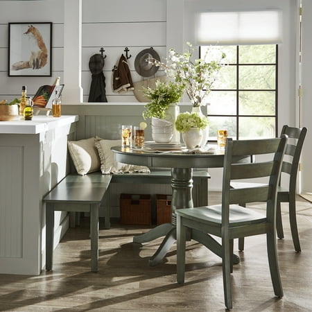 Weston Home Lexington 5-Piece Breakfast Nook Dining Set, Round Table, Multiple