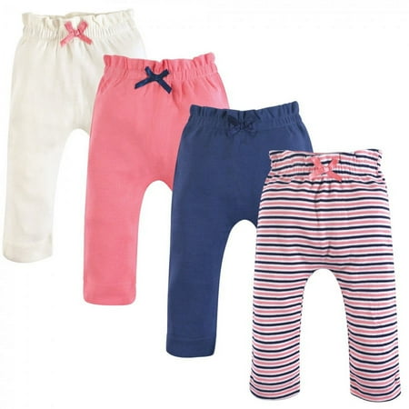UPC: 0660168661590 | Touched by Nature Baby and Toddler Girl Organic Cotton Pants 4pk  Coral Blue  0-3 Months