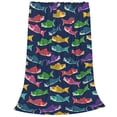 thumbnail image 2 of Pofeuu Colorful Carp Streamer 1 Print Ultra-Soft Micro Fleece Blanket,for Bed Or Sofa,All Season Throw Blankets Flannel Blanket-80"x60", 2 of 7