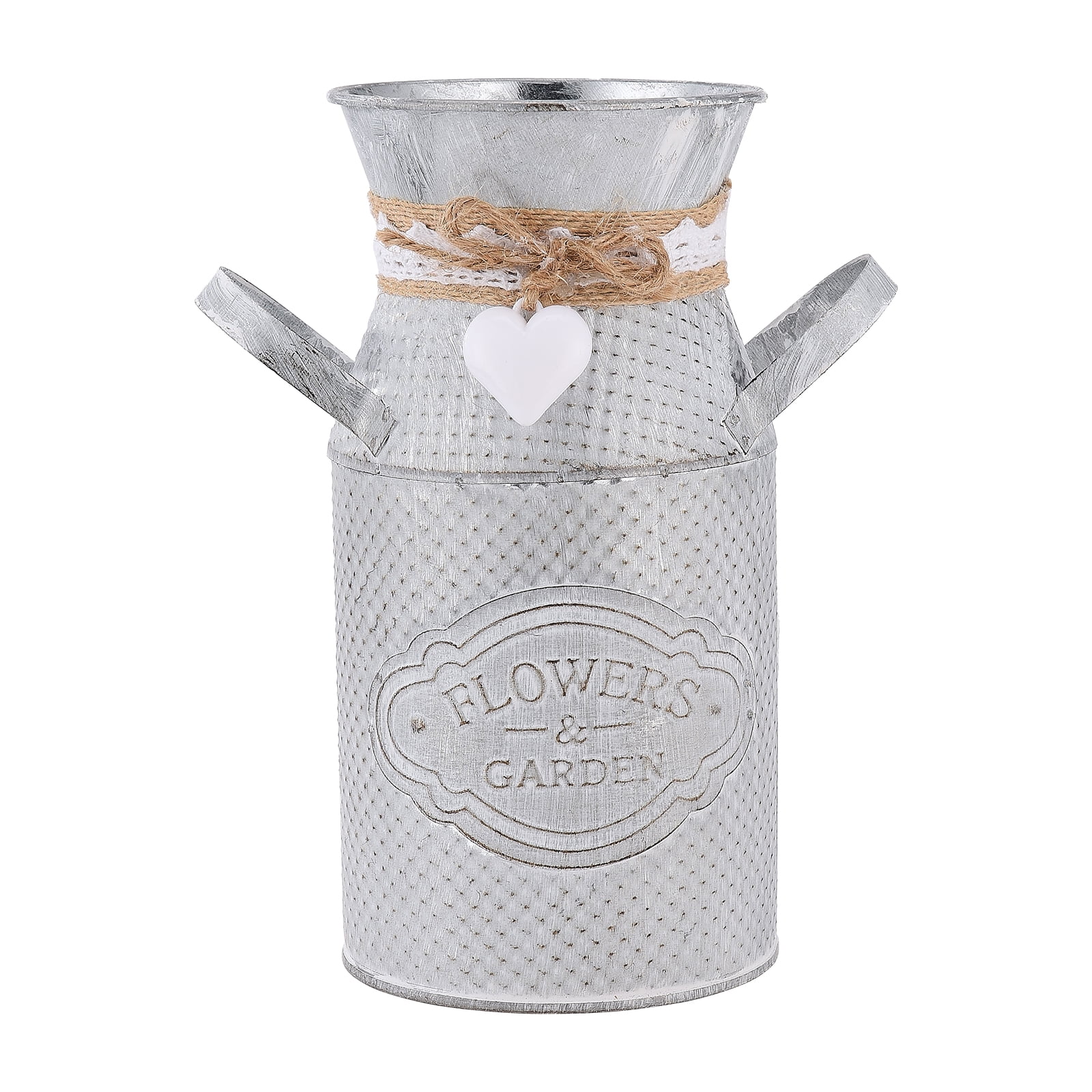 Vintage Rustic Vase Decor Kettle Vase Tall Galvanized Vase Mini Tin Vase Shabby Chic Kettle