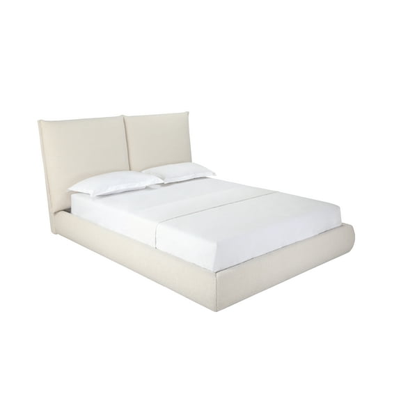 Whiteline Modern Living Eric Queen Bed, Beige