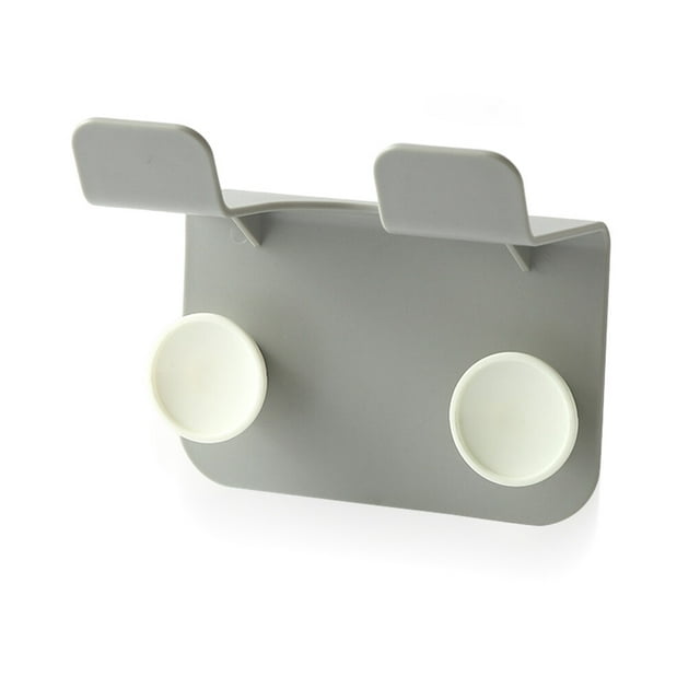 Inteprter Soporte de pared para secador de pelo, alisador autoadhesivo, soporte para cepillos, estante de almacenamiento de plástico para Almacenamiento y organización del hogar gris