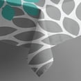 thumbnail image 3 of Black Turquoise and Gray Floral Pattern Rectangle Tablecloth 60"x84",Waterproof Polyester Rectangle Table Cloth, Wipeable Spillproof Polyester Tablecloth for Dining, Camping, Indoor and Outdoor, 3 of 5