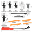 thumbnail image 2 of 100 Piezas Clips de Remache Automáticos de Plástico de Nylon Universal, Clips de Grapas para Autos, Remaches, Clips de Remaches para Carrocería para Autos, 2 of 5