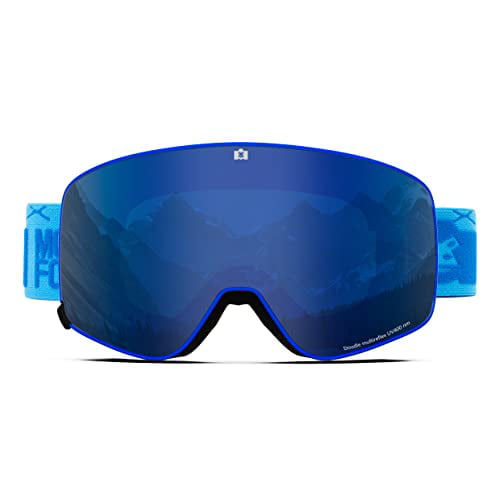 MONKEY FOREST Ski Goggles,Interchangeable Lens Anti-Slip Strap Snowboard Goggles 