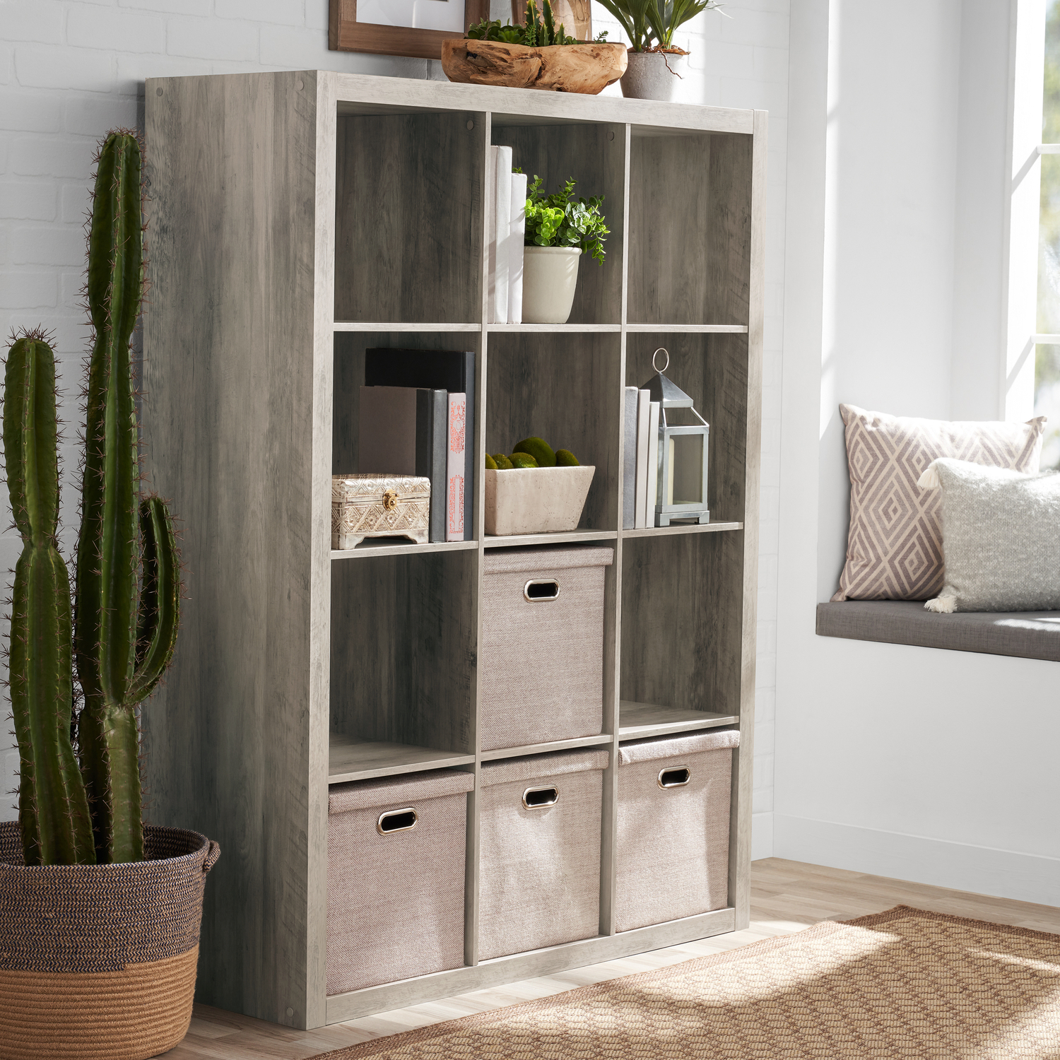 Better Homes & Gardens 12-Cube Storage Organizer, Rustic Gray - image 5 of 6