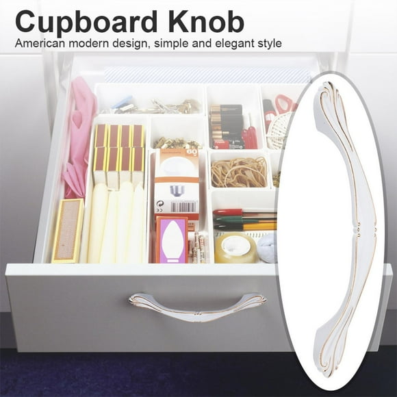 White Cabinet Handles, Cupboard Knobs, Aluminum Alloy Drawer Pulls, American Modern Design, Great Helper to Pull Out Furniture