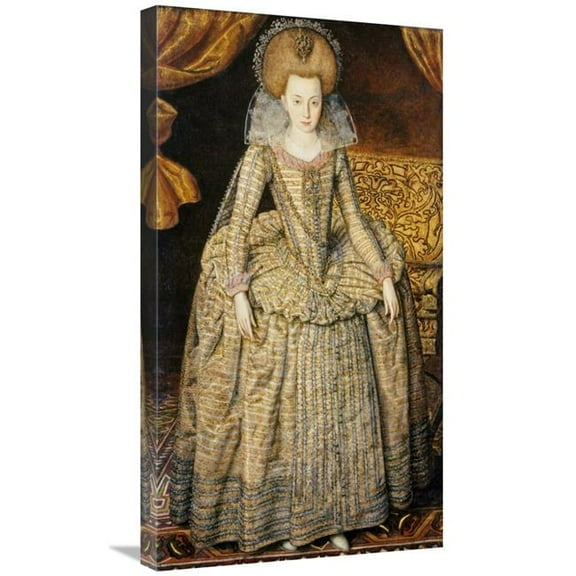 30 in. Portrait of Queen Elizabeth of Bohemia Art Print - Robert Peake