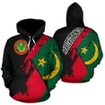 thumbnail image 5 of Sudadera con capucha con estampado de la bandera de Mauritania y el emblema nacional de MR para hombre, ropa informal, sudadera deportiva para niño y niña, 5 of 5