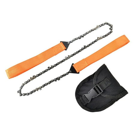 

Taicanon 24 Inch Pocket Chainsaw Best Handy Rope Hand Saw Tool for Campting Cutting Trees Survival Gear Hunting Pruning or Emergency Use(Orange)