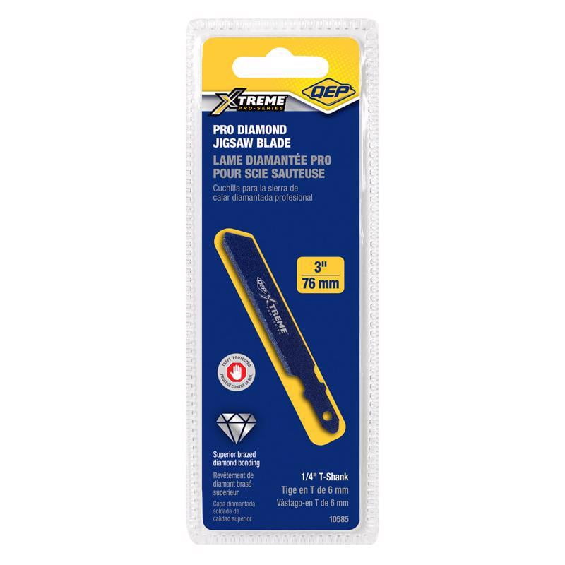 QEP 2824746 3 in. 10-14 TPI Diamond Grit T-Shank Jig Saw Blade