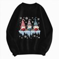 thumbnail image 5 of Towmus Women Christmas Sweatshirts Casual Long Sleeve Fall Funny Gnomies Graphic Pullover Tops, 5 of 7