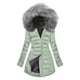 thumbnail image 1 of Puntoco Chaqueta De Algodón Acolchada Con Capucha Y Bolsillos Con Cremallera Y Manga Larga De Color Liso A La Moda Para Mujer, 1 of 2
