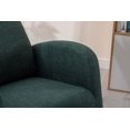 thumbnail image 4 of Modern Nursery Rocking Chair, Glider Upholstered Accent Chair with High Backrest & Solid Wood Legs, Comfy Armchair Nursery Rocker with Side Pocket for Living Room, Bedroom, Emerald, 4 of 9