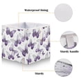 thumbnail image 3 of Foldable Fabric Storage Bin Home Cubes Clothing Organizer Bins Large Collapsible Box Basket for Home Organizer Lavender-colored Butterfly Pattern, 3 of 7