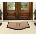 thumbnail image 6 of A1HC Natural Rubber & Coir 24"x38" Monogrammed Front Door Doormat, Stripe Black Border, Heavy-Duty, Low Profile, Anti-Shed, Easy Clean, 6 of 6