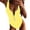 Yellow, variant on Women Swimsuits Solid Color One Piece Bikini Zipper Front Bathing Suit,Yellow,S