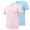 Pink, variant on Wancir Big and Tall Undershirts for Men 2 Pack Solid Slim Fit T-Shirt Short Sleeve Crewneck Compression Shirt