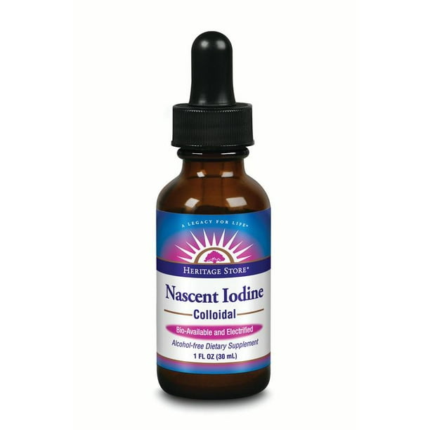 Heritage Store Colloidal Nascent Iodine Supplement Drops Thyroid