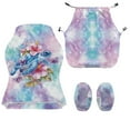 thumbnail image 2 of Xoenoiee Turtle Hibiscus Butterfly Tie Dye Pattern Gaming Chair Covers, Soft Non-Slip Gamer Chair Cover with Armrest Cover for Computer Reclining Racing Ruffled Gamer Chair Protector (No Chair), 2 of 7