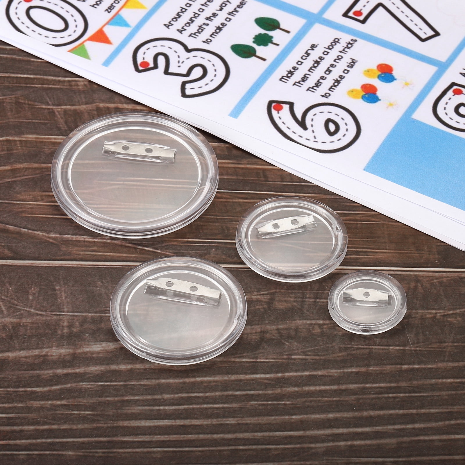 Button Maker 50 Pack Acrylic Button Pins Badge Clear Pins Buttons ...
