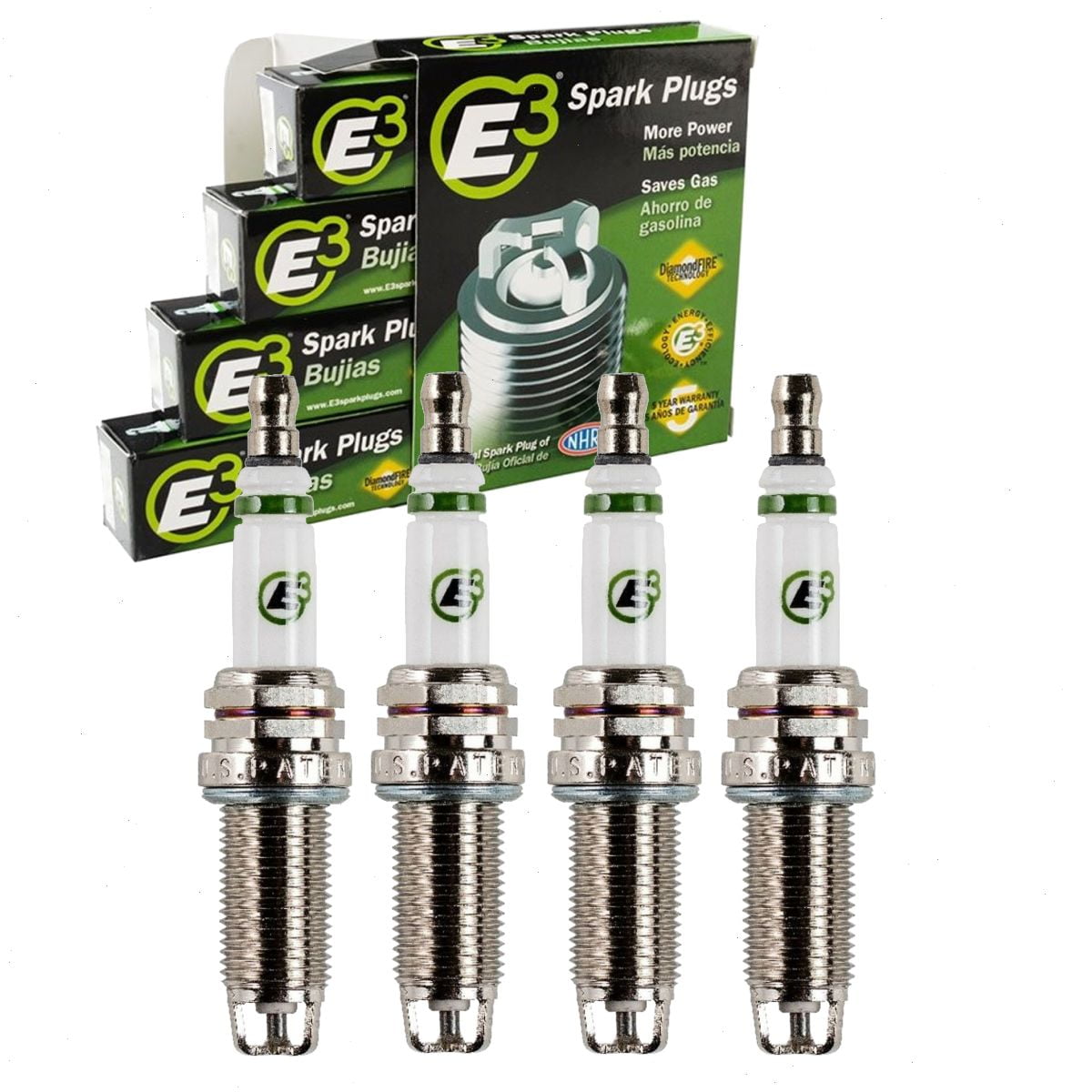 4 pc E3 Spark Plugs compatible with Nissan Rogue Select 2.5L L4 2014-2015