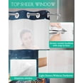 thumbnail image 4 of No Hook Shower Curtain with Snap in Liner, Abstract Ocean Sea Turtle in Starry Night Hotel Shower Curtains for Bathroom, Washable Shower Curtain Liner Set with Mesh Top Window, 72"x72", 4 of 6
