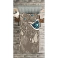 thumbnail image 3 of Ambesonne Ethnic Quilted Bedspread Set 2 Pcs, Orienta Swirled Branch, Twin Size, Pale Brown Teal, 3 of 3