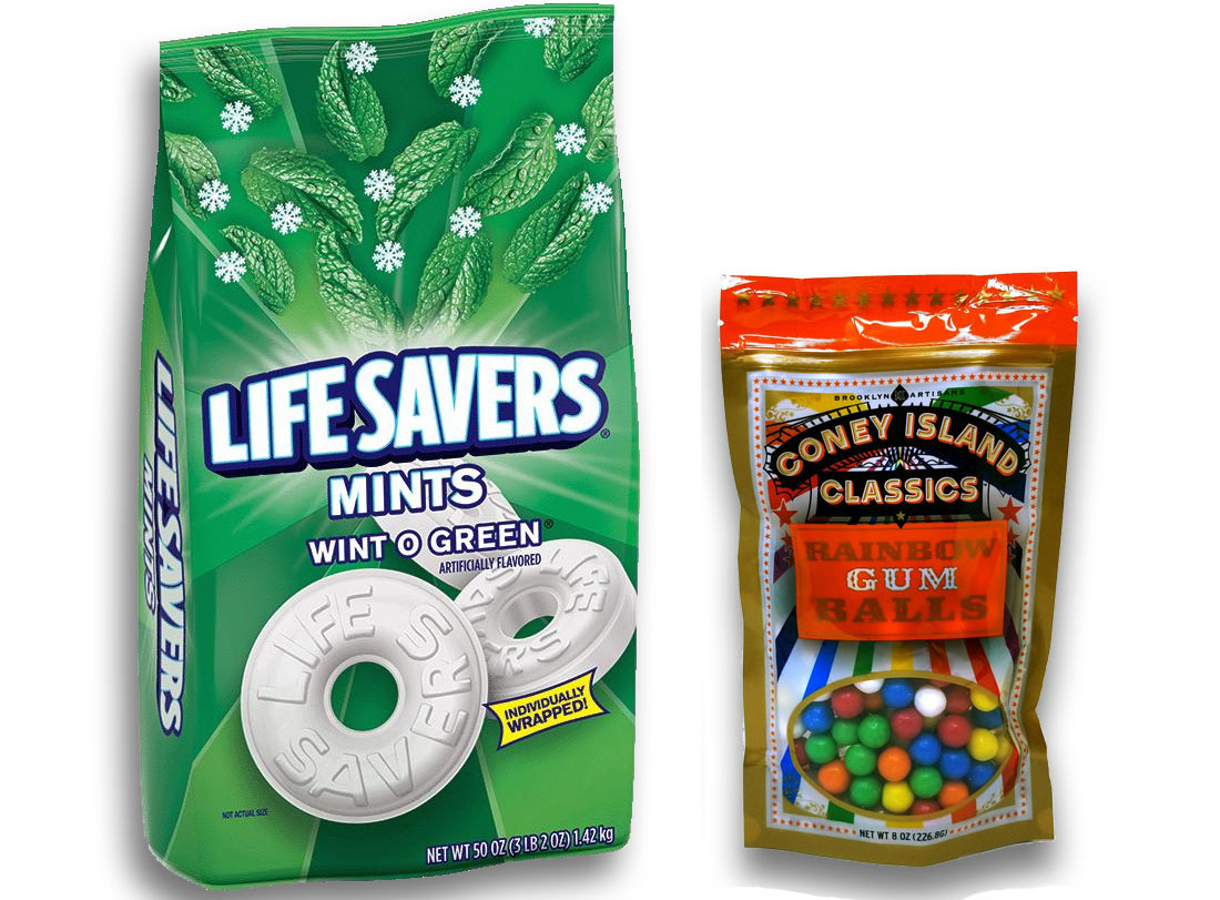 LifeSavers WintOGreen Mints, 50 oz. Plus Bonus Rainbow Gumballs