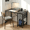 Black-with drawer, variant on Atilioo 47" Sturdy Computer Desk, Ergonomic Work Study Writing Table with Storage Bag & Iron Hook, Rustic Brown