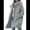 Grey, variant on Women'S Winter Single-Breasted Long Hooded Casual Windbreaker Jacket Bean Green XL
