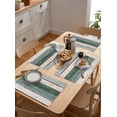 thumbnail image 6 of 2024 Placemat Vintage Farm Granary Wood Grain Green White Dining Tableware Mats Kitchen Dish Mat Pad 4/6pcs Table Mat Home ration, 6 of 7