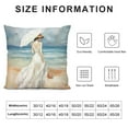 thumbnail image 5 of Fenyluxe Beach Woman Fashion Style High-Quality Dirt-Resistant Throw Pillow Covers 1PC, Summer Printed on Both Sides, Ideal for Couch, Sofa, Bed, Living Room, Bedroom 22x22in, 5 of 5