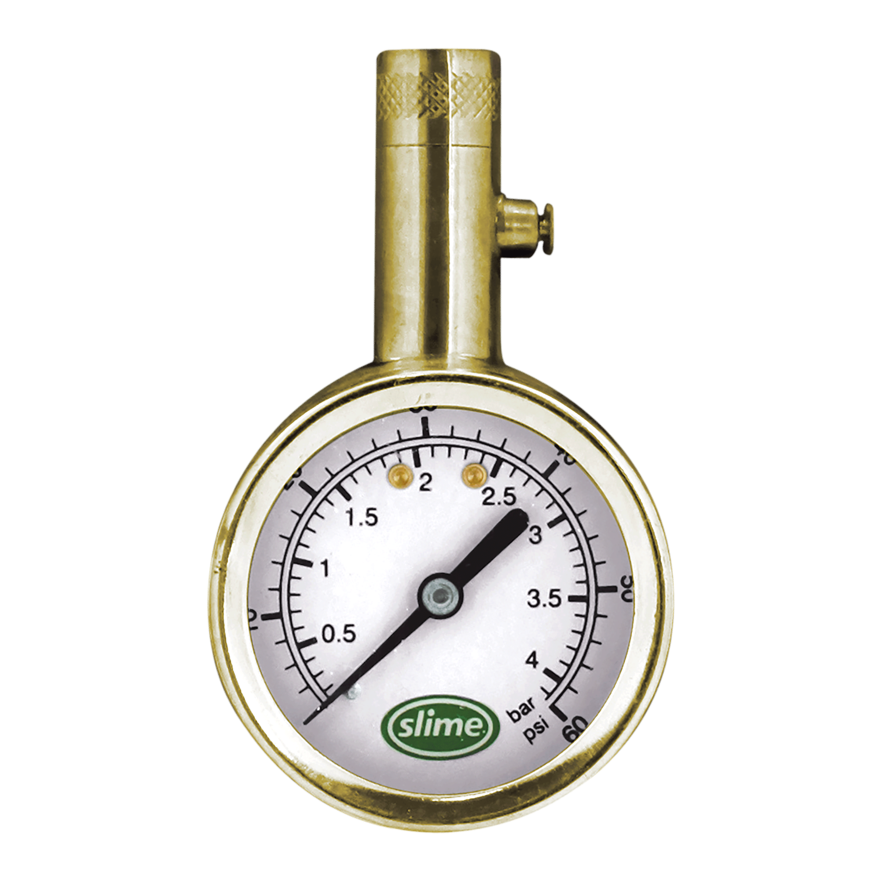 Slime Brass Dial Tire Pressure Gauge 5-60 PSI photo 2