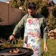 thumbnail image 4 of Pioneer Flower Floral Print Pattern Apron-Garden Aprons for Women with Pockets-Cotton Linen Waterproof Kitchen Cooking Gardening Aprons Adjustable for Kitchen,Cooking,BBQ and Salon 33x27 Inch, 4 of 6