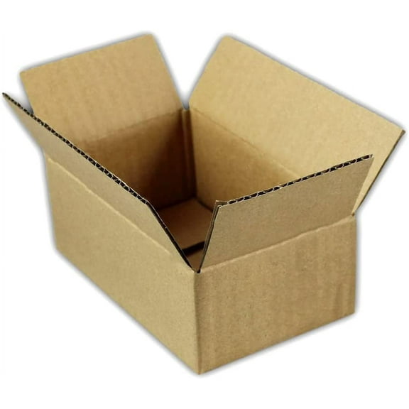 EcoSwift 6 x 4 x 2 Inch Single Wall Rectangular Corrugated Cardboard Shipping Carton Packing Boxes Bundle for Moving, Mailing, or Storage (200 Pack)